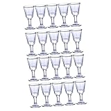 Mikinona 20 Stk Weißweinglas Cocktailgläser Weinkelche Schnapsbecher Maiglöckchen-porzellanbecher -getränkegeschirr Limoncello-gläser Whisky-verkostung Sherry-gläser Transparent