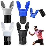 4 Stück Lungentrainer,Breathing Trainer,Atemtrainer für Ausdauertraining,für einfache Reinigung（Schwarz+Weiß+Grau+Blau）