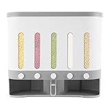 HongKKon Getreidespender, LagerbehäLter Set Abnehmbar Cornflakes Spender mit Messbechern, Trockene Lebensmittel-Spender Zur Speicherung Reis, Hirse, Schwarzen Reis, Mehl, Hafer