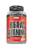 WEIDER Beta Alanin Kapseln hochdosiert, Booster für Ausdauer und Krafttraining, Pre Workout Kapseln perfekt in Kombination mit Kreatin Monohydrat, Trainingsbooster, 120 Kapseln