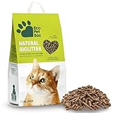 Bio Katzenstreu Pellets 12kg natürliches Einstreu 100% biologisch aus Heu Biomasse, kompostierbar Öko Streu für Katzen, extrem saugfähig und geruchsbindend