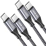 RAVIAD USB C auf USB C Kabel [2Stück 2M+2M] 100W USBC Ladekabel PD Schnellladekabel Typ C Ladekabel für iPhone 16 Pro Max, iPhone 15, Samsung Galaxy S24/S23/S22, MacBook Air, Pad Pro, Huawei