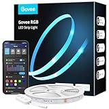 Govee LED Strip Smart RGB WiFi LED Streifen, Lichterkette Band App Steuerung WLAN mit Alexa und Google Assistant, Musik Sync Farbwechsel DIY Deko für Schlafzimmer Küche Wohnzimmer 5m