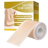 Silikon Narbenpflaster, Silikonpflaster Rolle für Narben 5cm x 300cm Silikon Narbenband Scars Removal Tape für Kaiserschnitt und Keloidnarben
