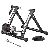 SPORTANA® Rollentrainer Fahrrad - 6 Gänge, 26-28 Zoll, bis 150 kg belastbar, Stahlrahmen, geräuscharm, klappbar, Magnetrolle, Fahrradtrainer für Indoor-Heimtraining, Trainingsständer für Fahrrad