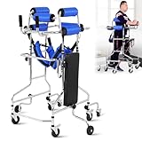 Faltbare Gehhilfe,8 Räder Faltbare Gehhilfen for Senioren,leicht,kippsicher und Überrollbar,mit Sitz und Universalradbremsen,Geeignet for Behinderte Menschen,Erwachsene mit Schlaganfall (Männer)