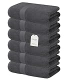 Avalon Towels Luxus-Handtücher (6 Stück) Größe 40,6 x 71,1 cm – Premium-Baumwolle, weiche und sehr saugfähige Handtücher für Badezimmer, 600 g/m² Gesichtshandtücher, Hotel- und Spa-Qualität, schnell