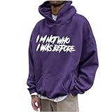 Ewleguzka Lässiger Herren-Pullover, Hoodies, lockere Passform, Stretch, übergroß, LOS ANGELES, Buchstabendruck, Sweatshirt, Herren, Streetwear, pflegeleicht, Herren-Kapuzenpullover, modisch, lässiger