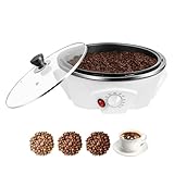 HUOMMGS Kaffeeröster 1200W Elektrischer Kaffeeröstmaschine 500g Kaffeeröst Maschine mit 0-240°C Temperatureinstellung, Stir Bar, Glasabdeckung Kaffeebohnen Backmaschinen für Erdnüssen, Melonenkernen
