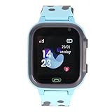 Spiel Smartwatch für Kinder, wasserdichte Touchscreen 2G GSM Handy Smartwatch, mit LBS Standort, Sprachanruf, SOS, Klassenmodus, für 4–12 Jahre (Blau)