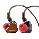 LINSOUL 7Hz x Crinacle Zero:2 In-Ear-Monitor, Aktualisierter 10mm dynamischer Treiber IEM, kabelgebundene Ohrhörer, Gaming-Ohrhörer, mit OFC IEM-Kabel für Musiker(Ohne Mikrofon,Orange)