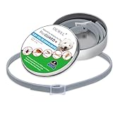 DEWEL Zeckenhalsband für Hunde für kleine, mittlere und große Haustiere - 8 Monate Schutz- 63.5 cm verstellbar für alle Größen - Flohschutz Halsband für Hunde (Grau, L1)