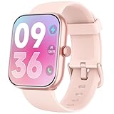 Smartwatch Damen Herren mit Telefonfunktion & Alexa eingebaut,Fitnessuhr mit 110+ Sports,Armbanduhr IP68 Wasserdicht, 24H Herzfrequenz SpO2 Schlafmonitor,1,91' Uhren Damen mit iOS/Android - Rosa