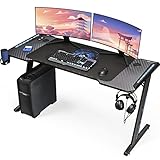 KLIM K140 Gaming Tisch mit LED - 140 x 60 cm Gaming Schreibtisch mit Kabelmanagement und Maus pad - Einfacher Aufbau - Stabiler Schreibtisch aus Metall und Holz - Perfekt für Gaming + Büro - NEU 2024