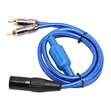 Jectse Professioneller XLR -Male -zu Dual Soundkabel Hochleistungsflexible PVC Jacke für TV Verstärker