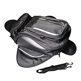 yybng Motorrad Tankrucksack, Magnetische Tanktasche, Motorrad Touchscreen Handytasche, Wasserdicht Motorrad-Reittasche Mit Superstarkem Magnet Für Motorrad Motorcross