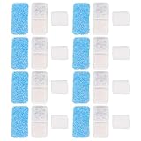 DECOMELODY 24 Stück Filterset für Katzenbrunnen Runde Filterschwämme aus Ungiftigem Material Ersatzfilter für Automatische Haustier Wasserspender Kompatibel mit Trinkbrunnen