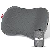 Tavaler Aufblasbars Kissen Ultralight Outdoor Camping Kissen, Camping Kopfkissen Aufblasbar Ergonomisches Reisekissen Aufblasbar Strandkissen (Grau)