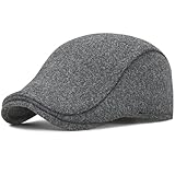DURINM Baskenmütze Winter Herren mit Faltbar Ohrenklappe Winddicht Wintermütze für Herren Retro Barett Warme Schiebermütze Newsboy Mütze für Männer und Frauen Cabbie Hautfreundlich Bequem