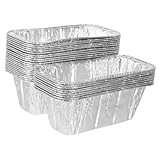 HEMOTON 30 Stück Aluminiumfolie Ölanschlussbox Pfannen Aus Aluminiumfolie Auffangbleche Backen Abtropfschalen Aus Aluminiumfolie Fettauffangwanne Auffangwannen Braten Grillschale Silver