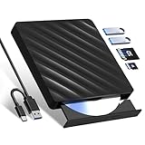 5-in-1 Bluray Laufwerk Extern Externer Bluray Brenner DVD Burner External Blu Ray Drive for Laptop with SD/TF Slot Compatible with Windows MacOS Linux (5-IN-1)