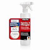 Klarfix Kamin- und Ofenglasreiniger | Entfernt Ruß, Fett, Verbrennungsreste, Teer, Schmutz und Staub | Ideal für Kamine und Öfen aller Art | Kraftvolle Reinigung und materialschonend (500 ml)