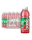 ganic Vitaminwasser Wassermelone Minze – 12 x 0,5 L PET-Flaschen – Vitamin Booster mit süßer Melone & frischer Minze – 100 % natürlich, vegan, isotonisch & kalorienarm – ohne Konservierungsstoffe