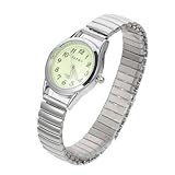 BESPORTBLE Ältere Digitale Luminous Uhr Mit Elastischem Band Armbanduhr Für Silberfarben Senioren