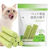 Aizuoni Katzengras Snack, Katzengras Für Katzen, Cat Grass Teething Sticks for Indoor Cats, Zahnreiniger, Katzen-Kauspielzeug, Katzenminze-Spielzeug, Katzen-Beißspielzeug Zur Haarballenentfernung