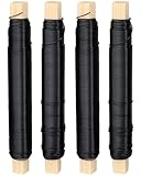 YUEVER Blumendraht Verzinkt Schwarz, 4pcs Basteldraht 0.65mm, 35m Wickeldraht Für Weihnachten Strohkranz, Feste Pflanzen und Blumendraht zum Basteln.