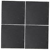 VICASKY 4 Stück Vintage Natürliche Schiefer Untersetzer Quadratisch Hitzebeständig rutschfest Praktische Tisch Getränkeunterlage für Zuhause und