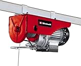 Einhell Seilhebezug TC-EH 250 (450 W, Not-Ausschalter, automatische Bremse und Endabschaltung, inkl. 12 m drallfreiem Drahtseil, Umlenkrolle mit Lasthaken und Sicherheitsbügel)