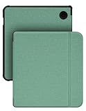 GIOPUEY Hülle Kompatibel mit Kobo Libra H2O/Tolino Vision 5, Flip Case Weiche Silikon-Rückenschale [Bracket-Funktion] hautähnliche Textur - Green