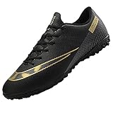 Tabrebull Herren Damen Fußballschuhe Kinder Jungen Mädchen Fußballschuhe Indoor Outdoor Athletic Turf Team Cleat Laufsport Anti-Rutsch-Dämpfungsschuhe Black 42