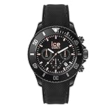 Ice-Watch - ICE chrono Black rose-gold - Schwarze Herrenuhr mit Silikonarmband - Chrono - 020620 (Large)