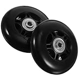 Veemoon 1 Satz Gummiräder Ersatzrollen für Koffer 80X6X24Mm Verschleißfest Geräuscharm Flexibel Drehbar für Gepäck und Kinderwagen