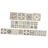 SEWOART 28Stücke Selbstklebende Fliesenaufkleber für Badezimmer Wasserdichte Dekorfolie für Glatte Oberflächen Mosaik Design für Wohnkultur und Renovierungen
