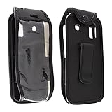 caseroxx Ledertasche mit Gürtelclip für SweetLink S2PLUS in schwarz – robuste Handy-Tasche mit Sichtfenster & Gürtelclip aus Echtleder, ideal für Beruf, Freizeit, Outdoor & sicheren Transport