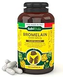 Bromelain 500mg Hochdosiert 120 Kapseln Magensaftresistente 5000 GDU/g für Wassereinlagerungen und Mikrozirkulation mit Ananas und Löwenzahn RadiciVitalia Made in Italy