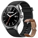 Smartwatch Herren Damen, HD AMOLED-Display Smart Watch mit Telefonfunktion/KI-Sprachassistent, Sportuhren Herren 120+ Sport IP68 Wasserdicht Fitness Tracker Schlafmonitor Herzfrequenz Schrittzähler