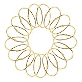 Amosfun 20 Stück Ovale Duschvorhangringe aus Eisen Duschvorhanghaken zum Aufhängen Rostbeständig Einfache Installation Badezimmerzubehör