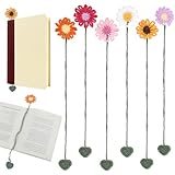 6 Stück Lesezeichen, Gehäkelte Blumen Lesezeichens, Lesezeichen Häkeln, 6 Stile Handgemachte Lesezeichens für Buchliebhaber und Lehrer, Lesezubehör, Bücher, Charme