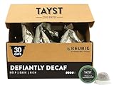 Tayst Compostable Coffee Pods | Decaf Roast Biodegradable K Cups Compatible With Keurig, 100% Compostable Single Serve Coffee Pod | Gourmet Coffee in Earth Friendly Packaging