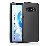 wsiiroon Hülle für Samsung Galaxy Note 8 Handyhülle, Stoßfest Kratzfest, Anti-Fingerabdruck, Anti-Rutsch Fallschutz Schutzhülle, Anti-Öl, Unterstützt kabelloses Laden für Samsung Note 8 Case (Schwarz)