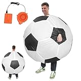 Baoqifong Aufblasbare Kostüme - Fußball-Design Aufblasbare Anzüge Für Erwachsene,Uniform Cosplay Spaß Für Geburtstag Weihnachten Halloween Feste Damen Herren
