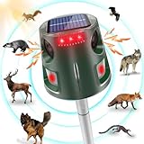 Katzenschreck Ultraschall Solar, Katzenschreck für Garten wasserdichte, 5 Modus Einstellbar Marderschreck, Solarladung Garten Katzenabwehr, 32FT Effektiv für Katzen, Hunde, Vögel, Mäuse