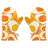 Gekochte Eier Canyon Orange warme Mädchen wasserdichte Fäustlinge Kinder Handschuhe 3 Jahre alt Guantes para el frio ni?os, Boiled Eggs Canyon Orange, Medium