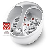 TZS First Austria Fußsprudelbad, Vibrations- und Luftblasenmassage, Infrarot- und Heizfunktion, Fußbad, 450W, Griff, Aromabox