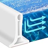 Xaosin 2M Schwallschutzleiste Dusche Selbstklebend 360° Biegbar Duschlippe Gummilippe Gummidichtung Wasserstopper Dusche Wassersperre für Küche Toilette Bad Duschabtrennung