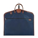 HUGH BUTLER - Kleidersack Anzug - Anzugtasche Herren und Männer - für 1-2 Anzüge, mit Schultergurt, Tasche mit Reißverschluss - Faltbare Reisetasche, Hemdentasche, Schutzhülle - Niles Braun-Blau